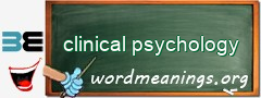 WordMeaning blackboard for clinical psychology